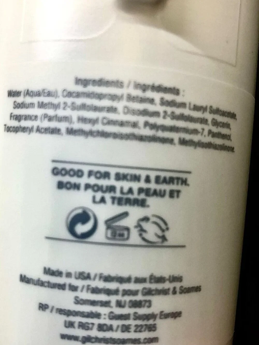 NEW Zero% Gilchrist & Soames Shampoo and Conditioner